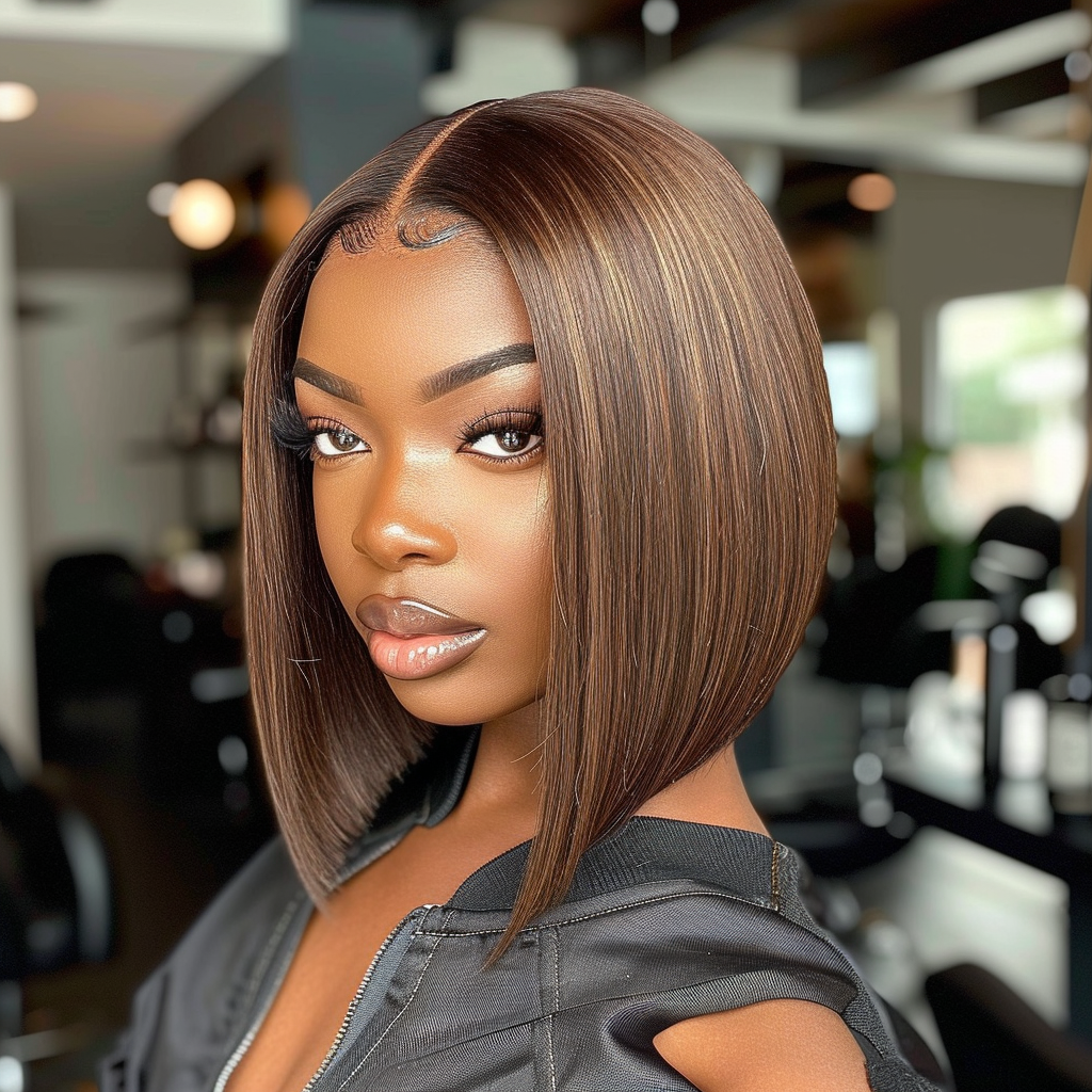 Sleek BOB STYLE (Donor Hair)